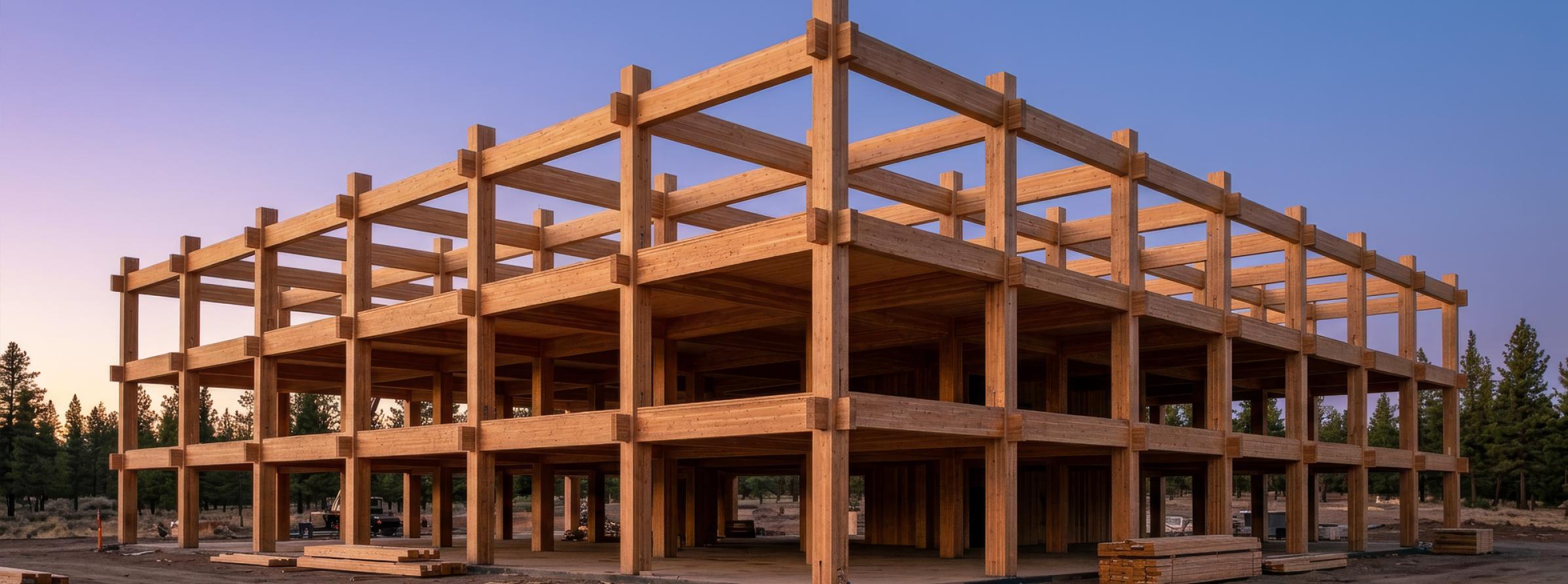 Mass Timber Glulam Construction Building