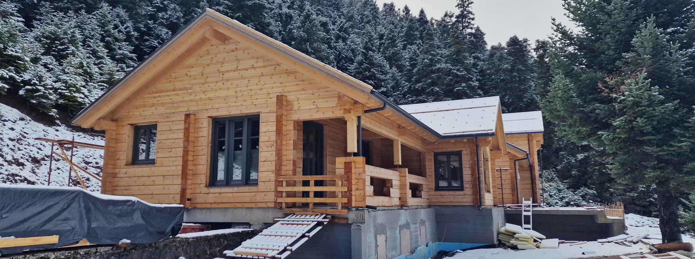 Log House Construction Site