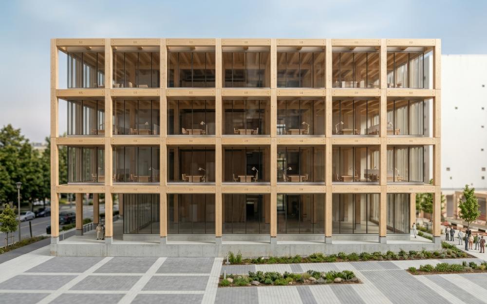 3D Glulam Building Construction