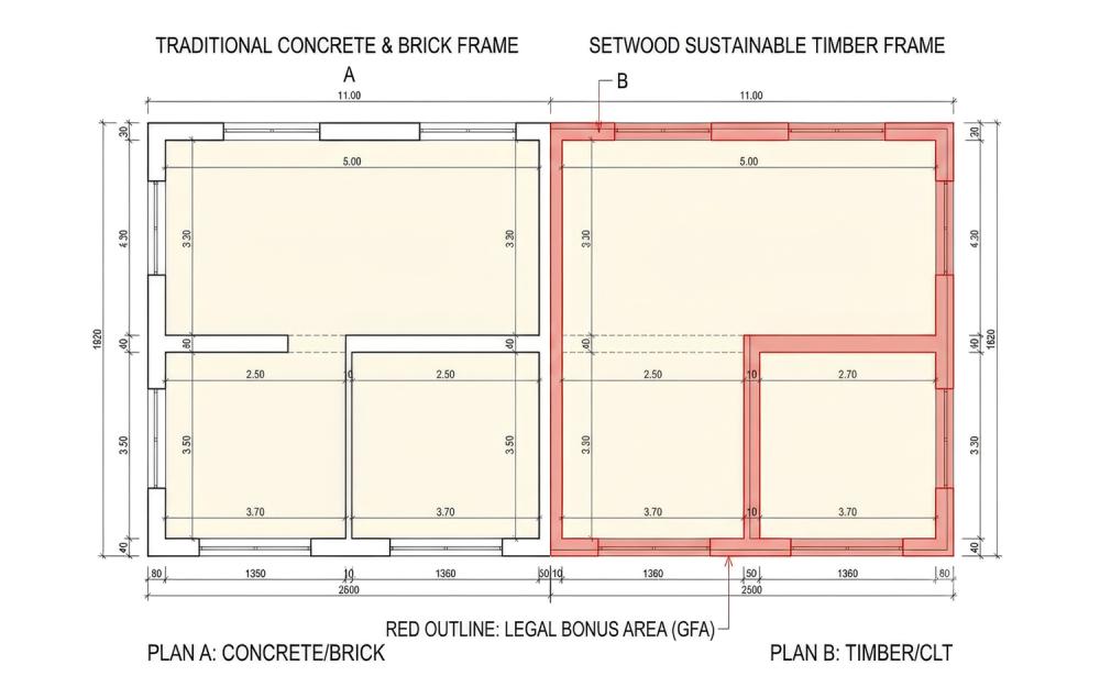 Timber Bonus Area m2