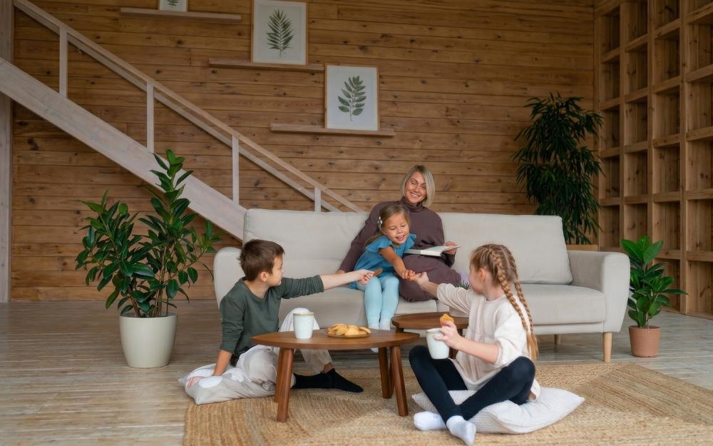 Timber House and family