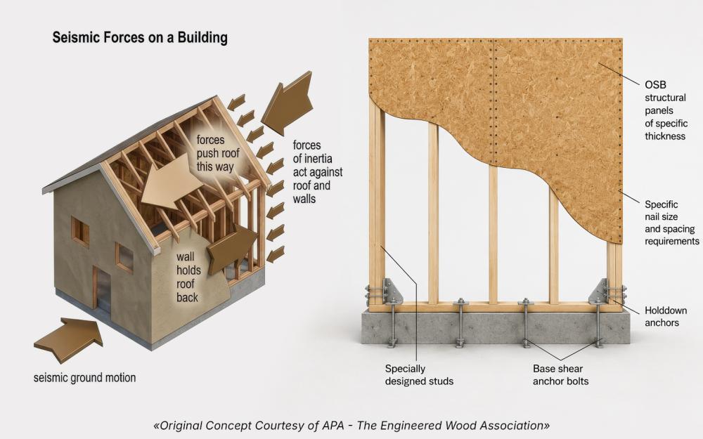 Seismic Forces on Timber Frame Building
